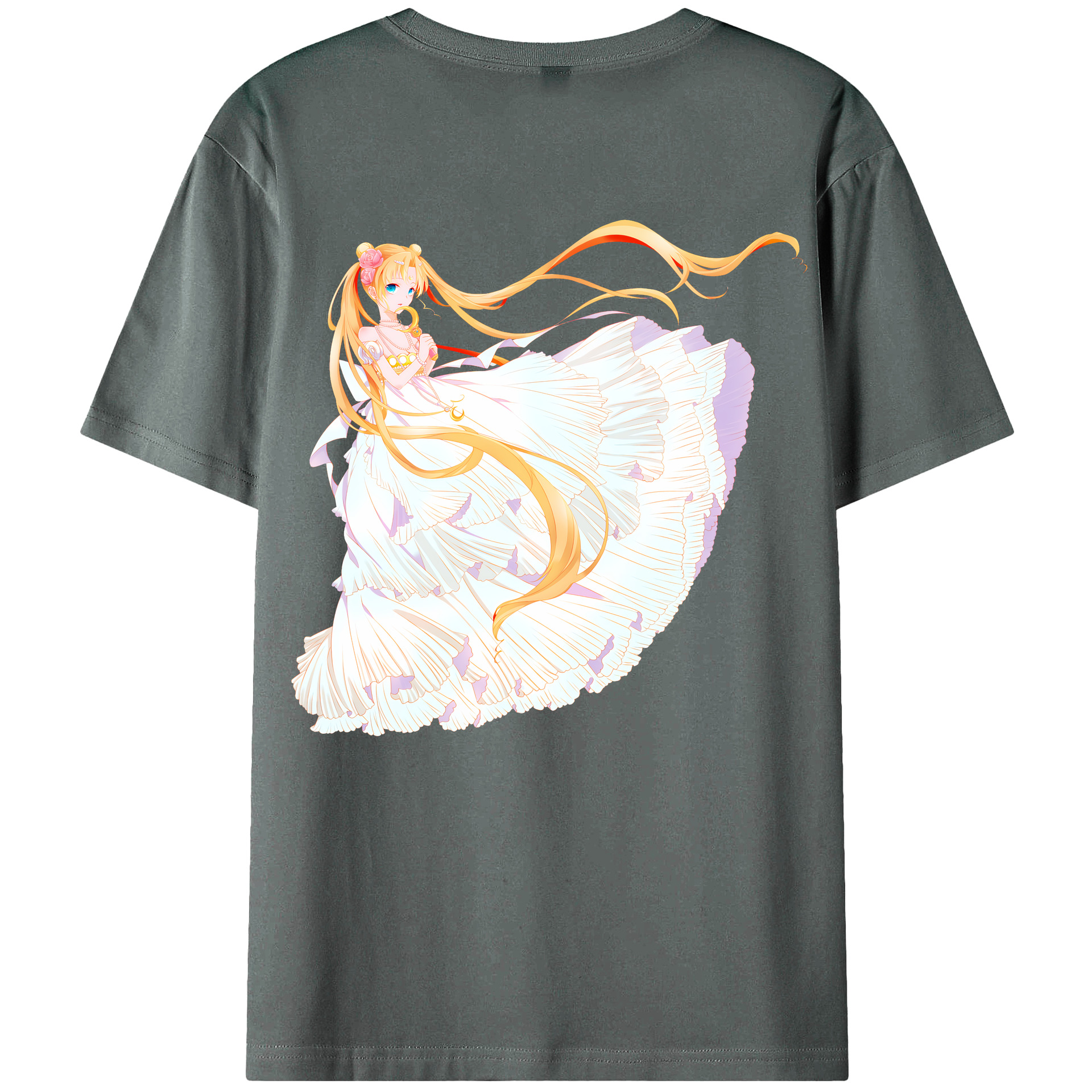 （画像用） 美少女戦士セーラームーン 愛野 美奈子 あいの みなこ Sailor Moon Aino Minako 綿100％半袖Tシャツ（背面プリント）